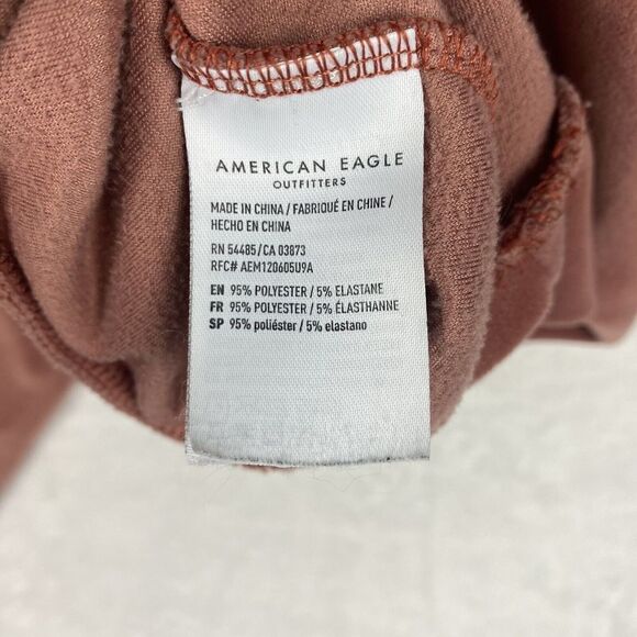 American Eagle Sweater Womens Extra Small Velvet Hooded Front Pocket Casual - Picture 7 of 8